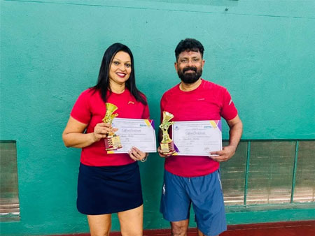 ಕರ್ನಾಟಕ ರಾಜ್ಯ ಮಾಸ್ಟರ್ಸ್ ಬ್ಯಾಡ್ಮಿಂಟನ್ : ಮಿಶ್ರ ಡಬಲ್ಸ್ ನಲ್ಲಿ ಗೌತಮ್ ಶೆಟ್ಟಿ ಹಾಗೂ ಶಾಲಿನಿ ಶೆಟ್ಟಿಗೆ ಚಿನ್ನದ ಪದಕ
