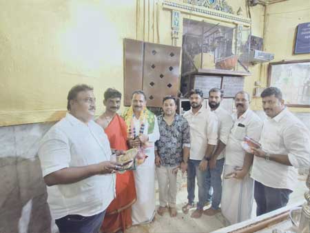 ಸಾಗರದ ಶ್ರೀ ಮಾರಿಕಾಂಭಾ ದೇವಳಕ್ಕೆ ಉದಯ ಕುಮಾರ್ ಶೆಟ್ಟಿ ಮುನಿಯಾಲು ಭೇಟಿ